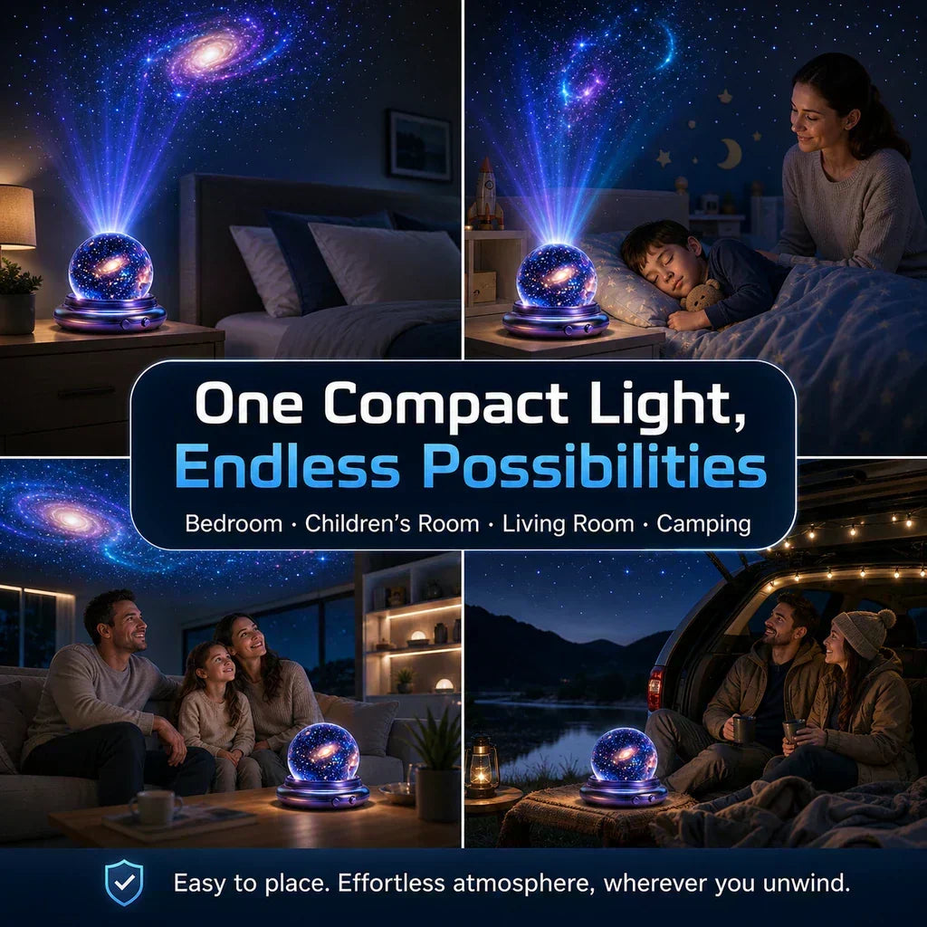 ๐ฎ5-in-1 Galaxy Star Projector โ Ocean Wave Night Light for Bedroom