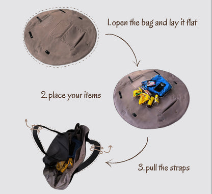 One-Pull Lay-Flat Reusable Grocery Bag