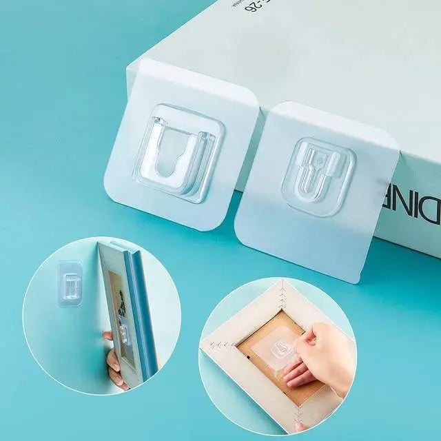 Clear Interlocking Adhesive Wall Hooks