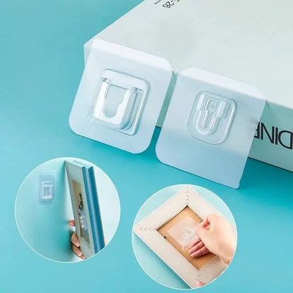 Clear Interlocking Adhesive Wall Hooks
