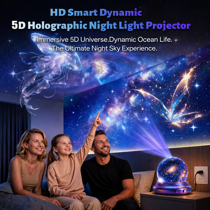 🔮5-in-1 Galaxy Star Projector – Ocean Wave Night Light for Bedroom