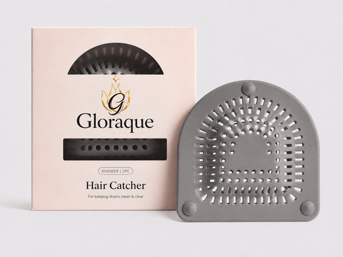Flexible Silicone Shower Drain Hair Catcher with Suction Cups