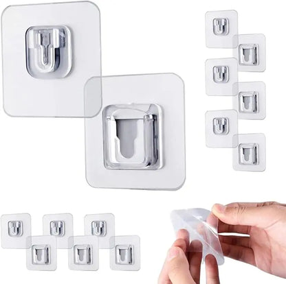 Clear Interlocking Adhesive Wall Hooks