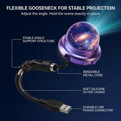 🔮5-in-1 Galaxy Star Projector – Ocean Wave Night Light for Bedroom